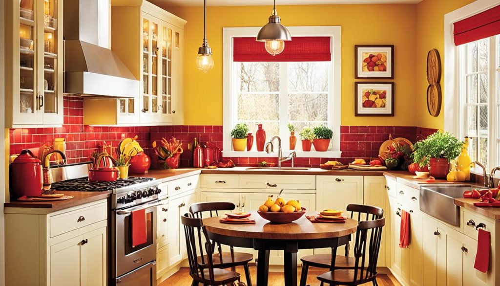 warm kitchen decor